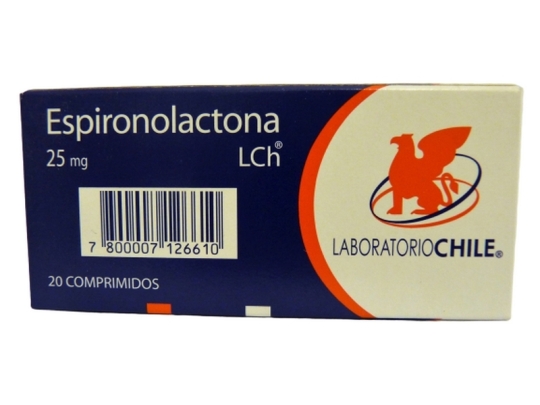 ESPIRONOLACTONA 25 MG X 20 COMPRIMIDOS