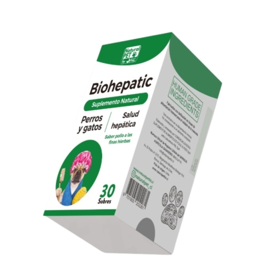 SUPLEMENTO PARA PERROS Y GATOS -BIOHEPATIC X 30 SOBRES SABOR POLLO