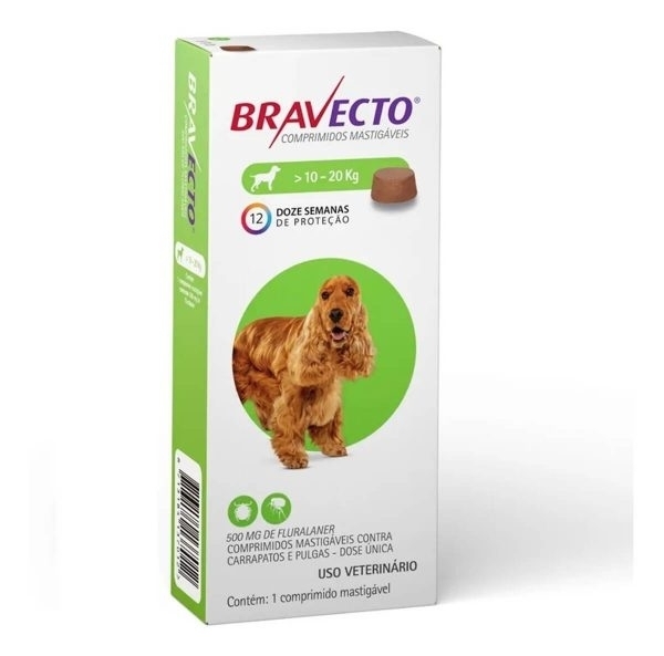 BRAVECTO PALAT PERRO 10-20 KG X 1 COMPRIMIDO