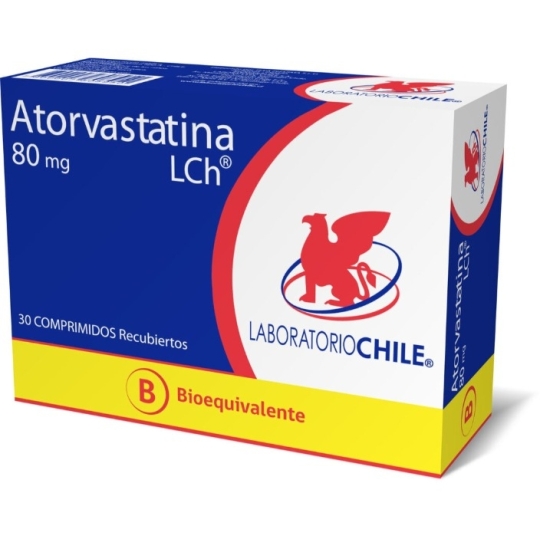 ATORVASTATINA 80MG X 30 COMPRIMIDOS