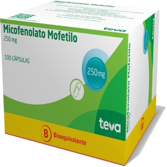 MICOFENOLATO MOFETILO 250 MG X 100 CAPSULAS 