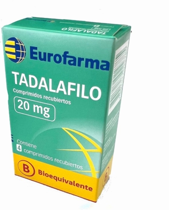 TADALAFILO 20 MG X 4 COMPRIMIDOS