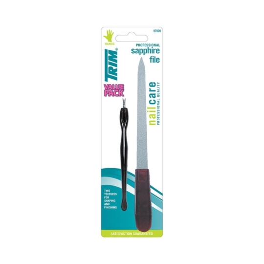 TRIM LIMA SAFIRO METAL + CORTA CUTICULAS