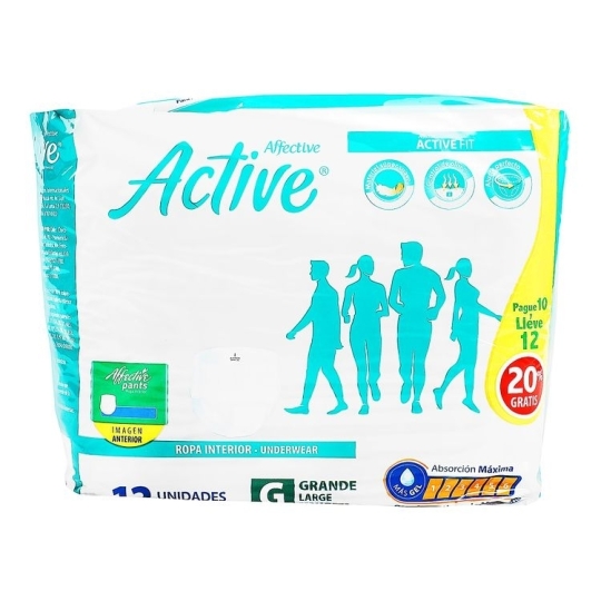 AFFECTIVE ACTIVE ROPA INTERIOR TG X 10 U.