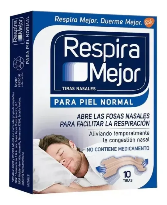 RESPIRA MEJOR  PIEL NORMAL X 10 TIRAS