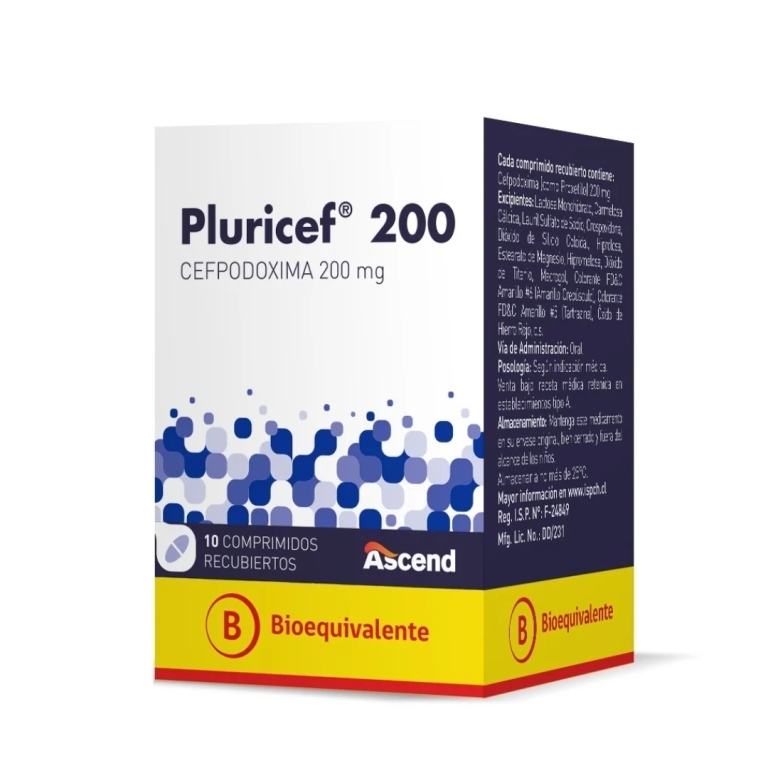 PLURICEF 200mg X 10COM