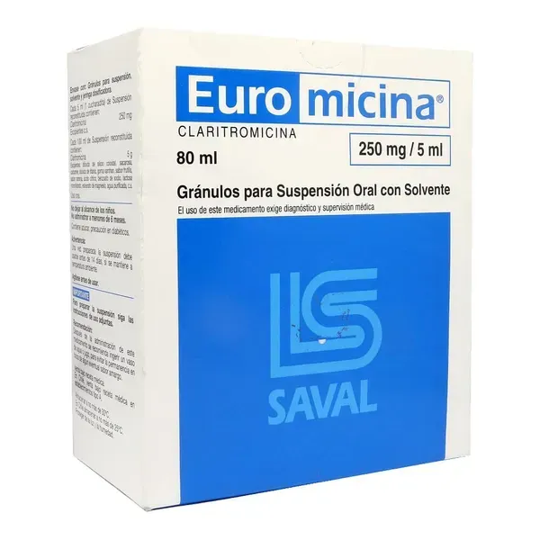 EUROMICINA 250mg /5ml SUSPENSION ORAL X80 ML