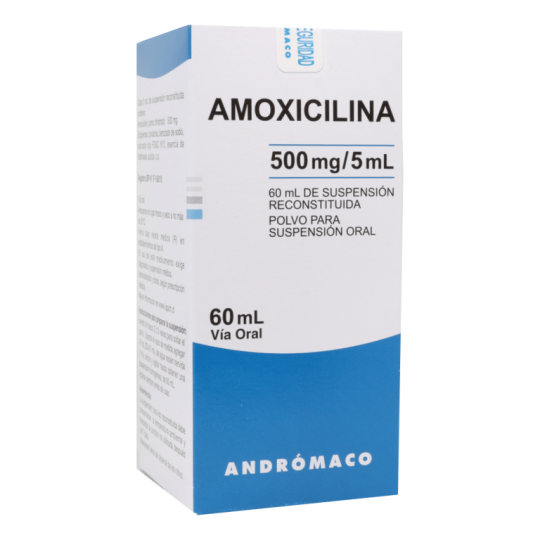AMOXICILINA 500mg/5ml SUSPENSION ORAL X60ML
