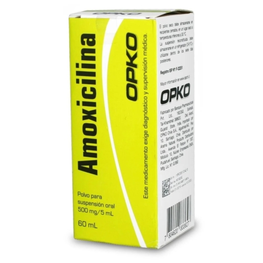 AMOXICILINA 500mg/5ml SUSPENSION ORAL X60ML