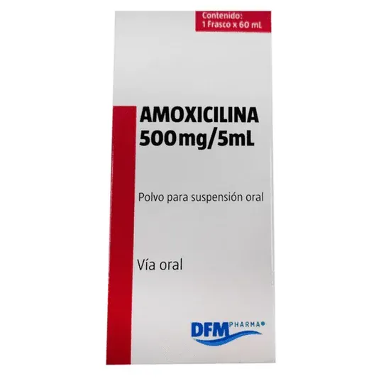 AMOXICILINA 500mg/5ml SUSPENSION ORAL X60ML