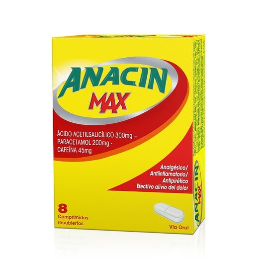 ANACIN MAX X 8 COM. RECUBIERTOS