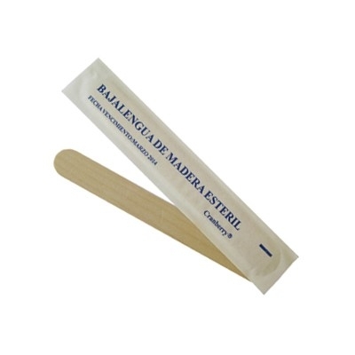 BAJALENGUA MADERA ESTERIL X 1 UNID