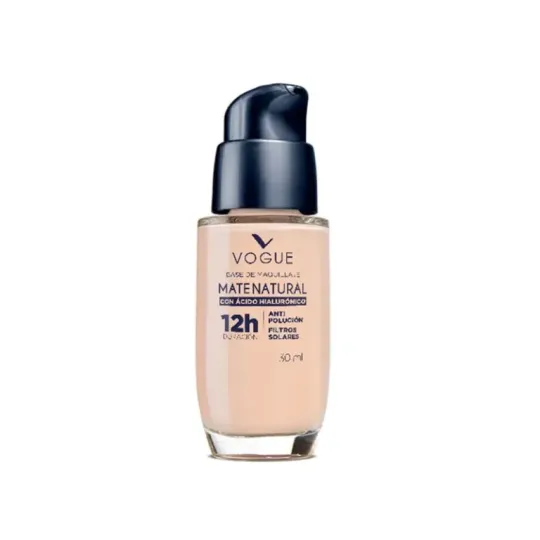 VOGUE BASE MAQUILLAJE MATE NATURAL ACIDO HIA X 30 ML