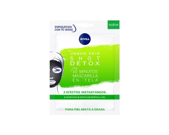 NIVEA MASCARILLA TELA SHOT DETOX X1
