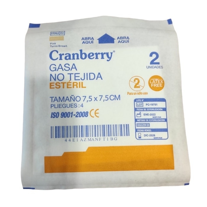 GASA ESTERILIZADA 7.5X7.5 2 UN