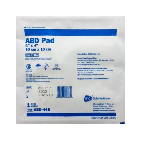 APOSITO ABD PAD ESTERIL 10X10 CM