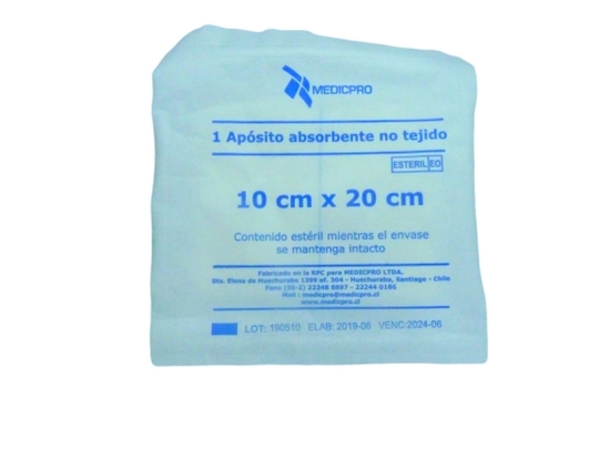 APOSITO GASA NO TEJIDA ESTERIL 10X20 CM