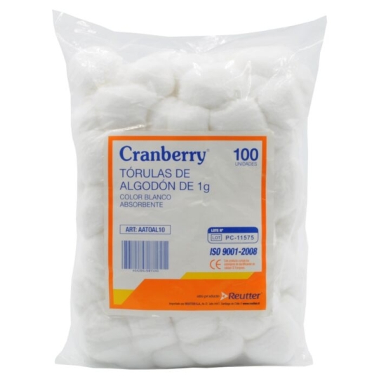 CRANBERRY TORULAS DE ALGODON  1 G X100U