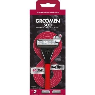 GROOMEN MAQUINA AFEITAR 500 X2 CARTUCHOS