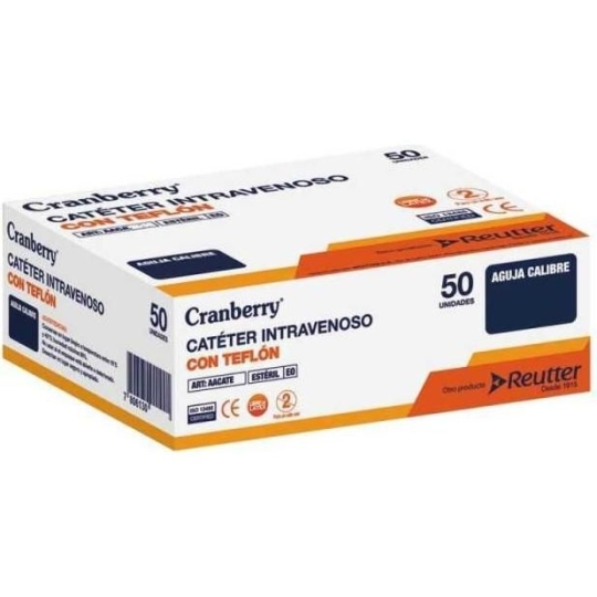 CATETER CRAMBERRY INTRAVENOSO CON TEFLÓN 22G (25MM)