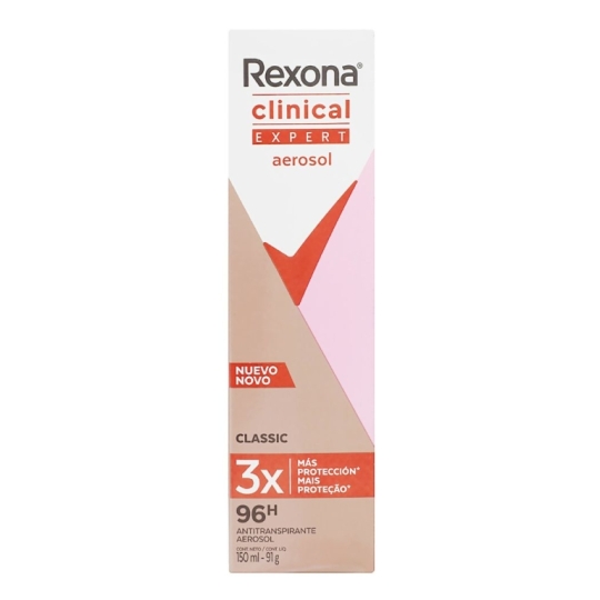 REXONA CLINICAL CLASSIC MUJER SPRAY 96H X150ML