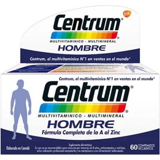 CENTRUM HOMBRE X60COM. RECUBIERTOS