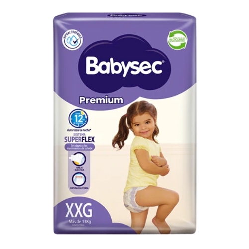 BABYSEC PAÑAL BEBE PREMIUM XXG X14