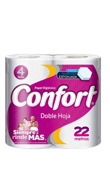 PAPEL HIGIENICO CONFORT DH X 4 UN X 22 MTS