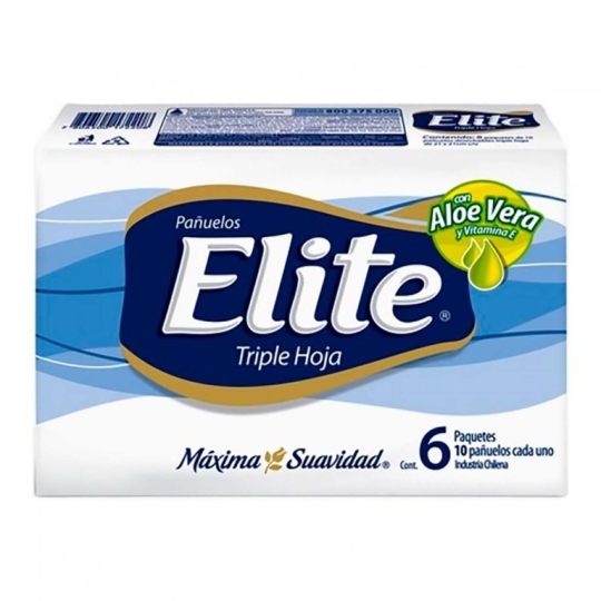 ELITE PAÑUELO ALOE VERA  X6