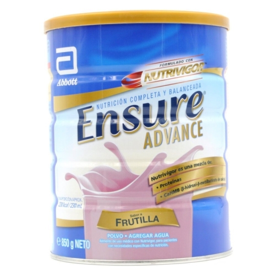 ENSURE ADV FRUTILLA POLVO X 850G
