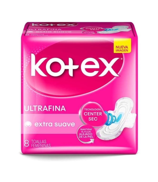 KOTEX ULTRAFINA EXTRA SUAVE C/ALAS X8