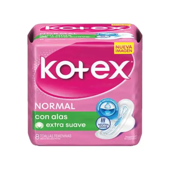 KOTEX NORMAL TELA C/ALAS X8