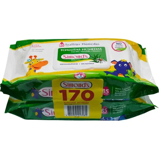 SIMONDS TOALLAS HUMEDAS ALOE 85X2