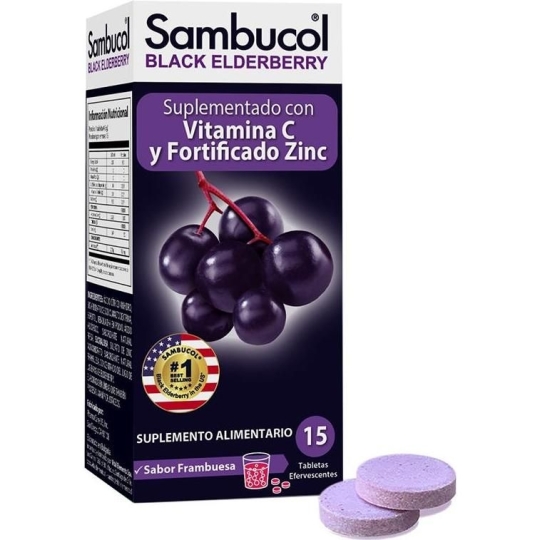 SAMBUCOL VITAMINA C  + ZINC X 15 EFERVESCENTES