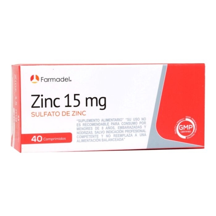 ZINC 15mg X 40COM