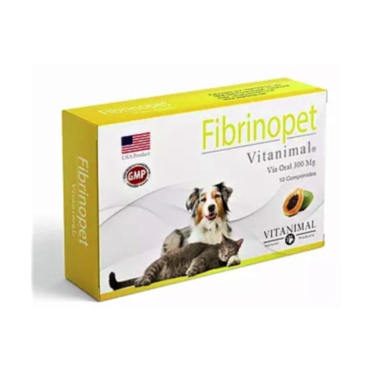 FIBRINOPET PERRO Y GATO 300mg X 30 COM