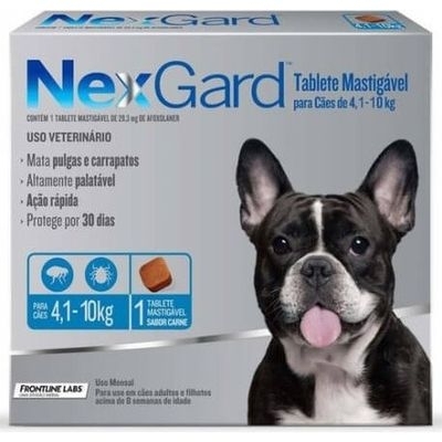 NEXGARD PERRO 4.1-10 KG X 1 COM. MASTICABLE