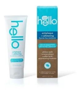 Crema Dental Hello Antiplaca Sin Fluor X 133G | hello antiplaque 133g