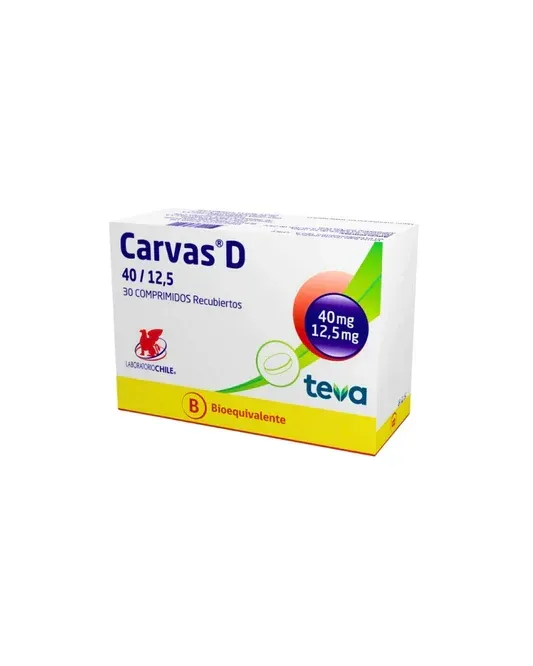 Carvas D  40/12,5 Mg X 30 Com | carvas d 40/12.5mg