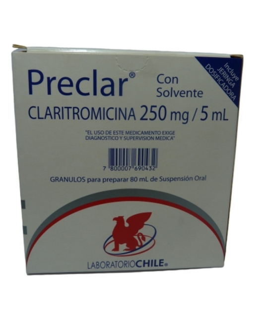 PRECLAR 250MG /5ml SUSPENSION ORAL X80 ML