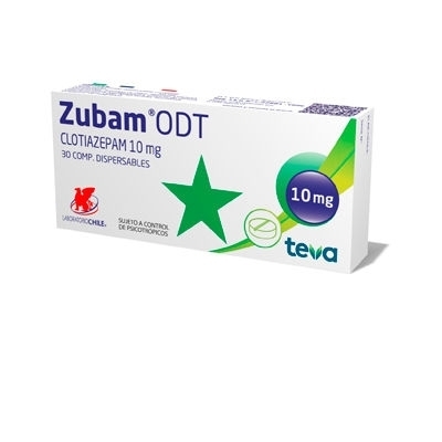 Zubam Odt Cd 10 Mg X 30 Comprimidos Recubiertos | zubam odt cd 10mg 30com