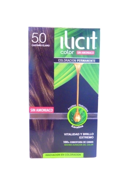Tintura De Pelo Ilicit 5.0 Sin Amoniaco Castaño Claro | ilicit 5.0 claro