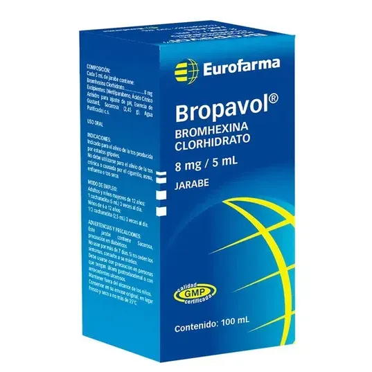 BROPAVOL ADULTO 8MG 5ML X100