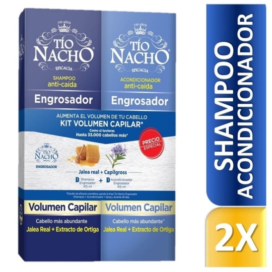 Tio Nacho Shampoo Engrosador + Acondicionador Engrosador | tio nacho engrosador 2un