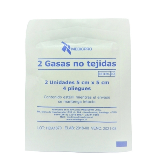 GASA ESTERILIZADA 5 X 5 2 UN