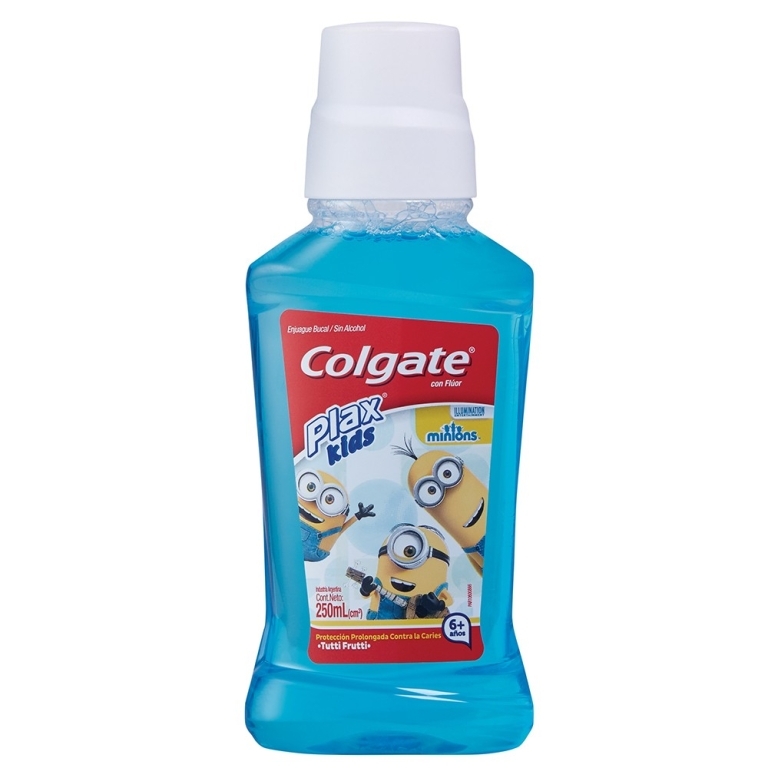 COLGATE PLAX KIDS ENJUAGUE BUCAL SIN ALCOHOL X 250 ML