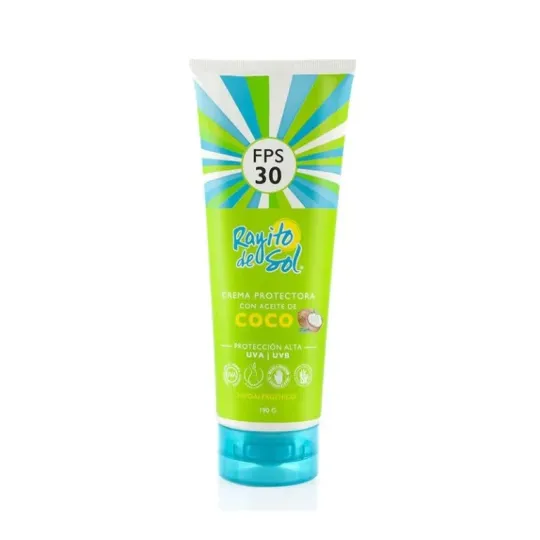 Rayito Del Sol Protector Solar Crema Hipoarlergenico Coco Fps 30 X 190G | rayito coco 190g