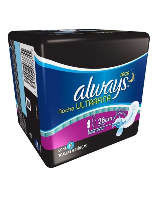 Toalla Intima Always Ultrafina Nocturna Seca X 16Uni | always nocturna 16un
