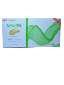 GUANTES LATEX EXAMINACION CRANBERRY L X2