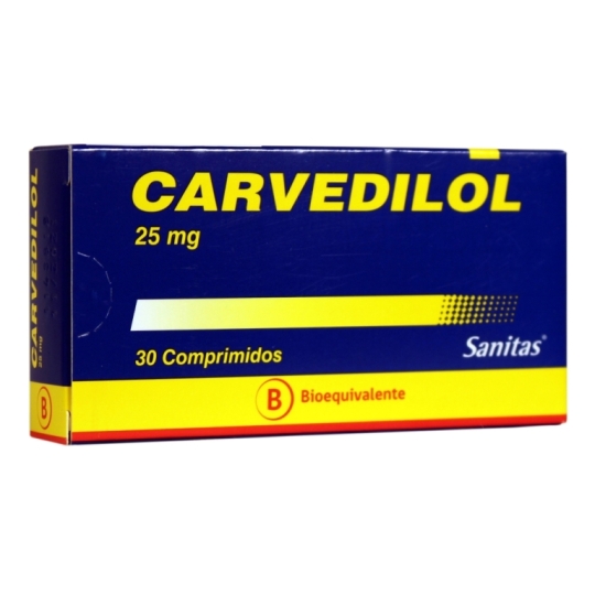 CARVEDILOL 25 MG  X 30 COMPRIMIDOS
